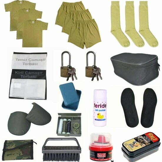 3'lü Acemi ve Bedelli Askeri Malzeme Seti