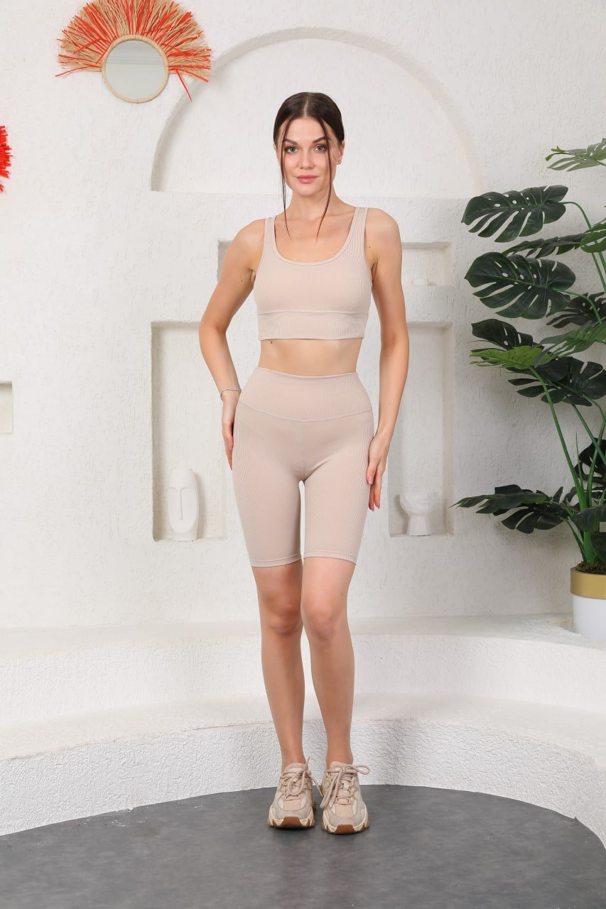 Askılı Fittilli Crop & Tayt