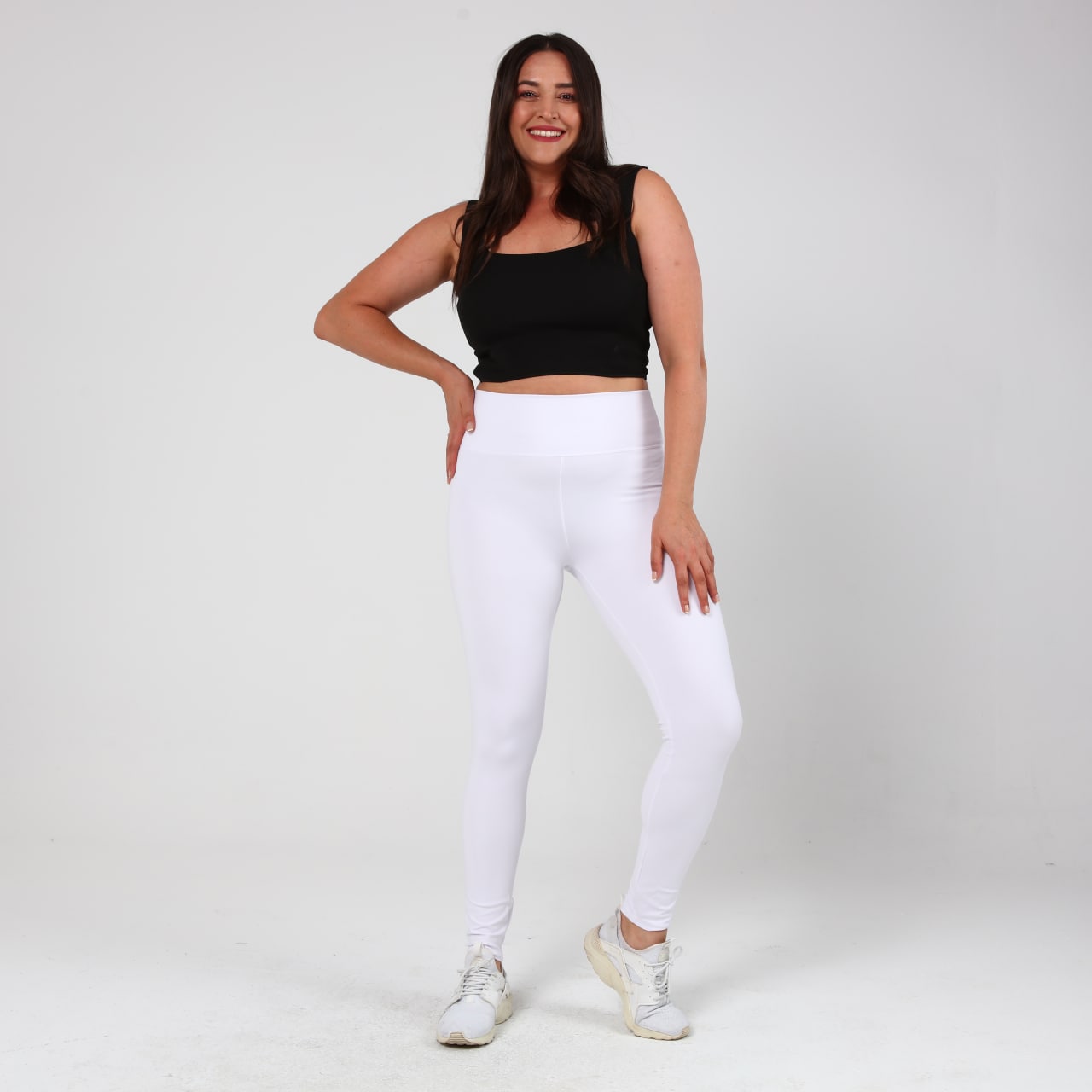 Toparlayıcı Bel Tayt Beyaz