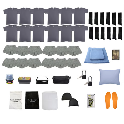 Acemi - Bedelli Er Yazlık / 12'li Kütahya Havacı Asker Temel Malzeme Seti,  Asker Malzemeleri